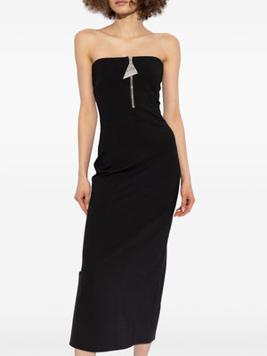 THE ATTICO Sleek Strapless Midi Dress