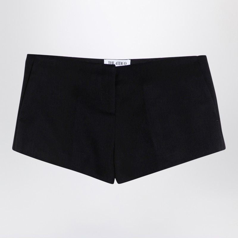 THE ATTICO Elegant Black Wool Shorts