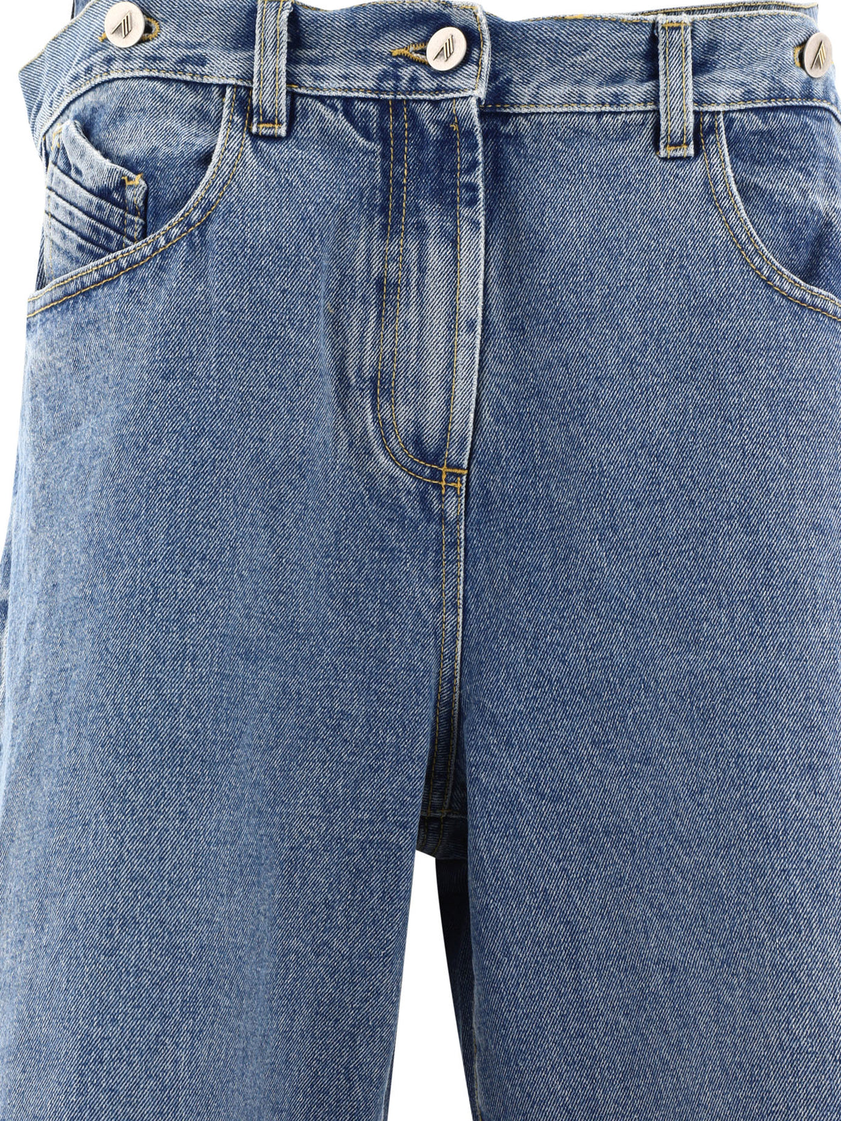 THE ATTICO Jeans ống rộng cạp cao