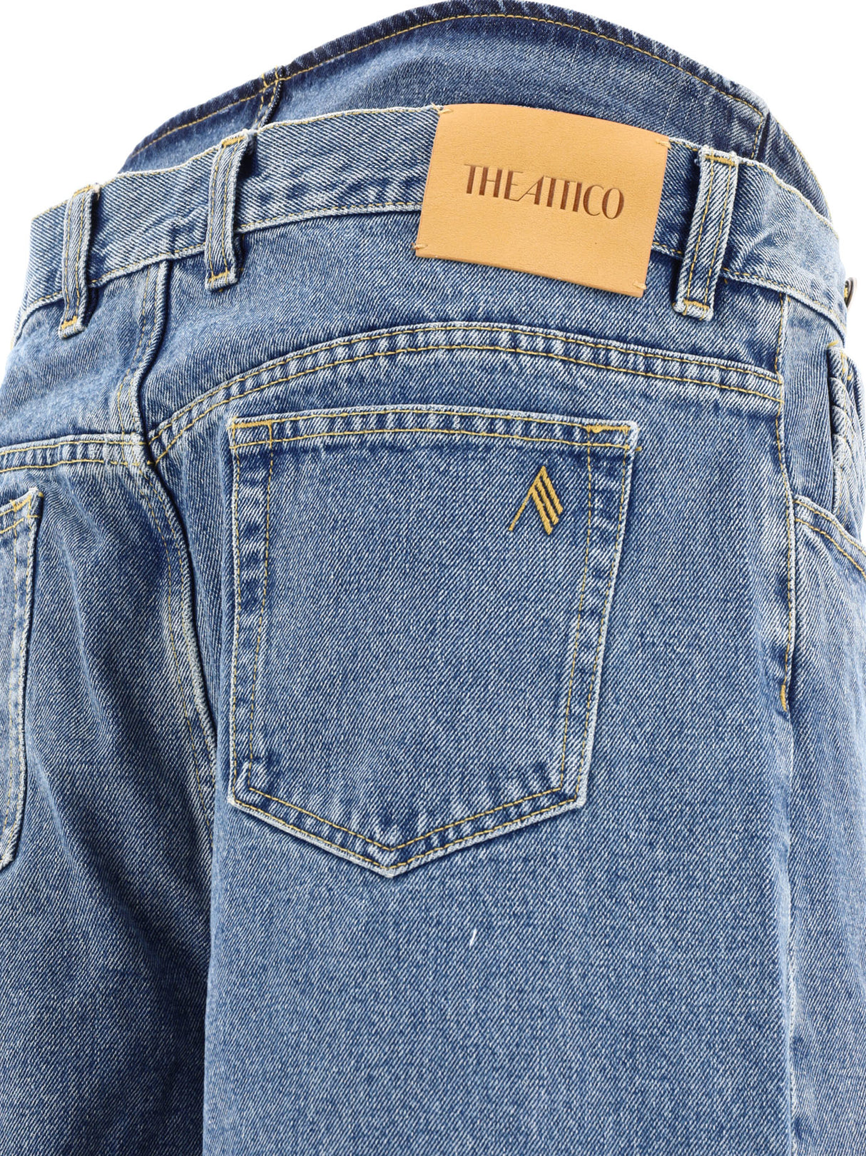 THE ATTICO Jeans ống rộng cạp cao