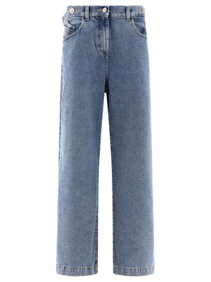 THE ATTICO Wide Leg High-Waisted Jeans