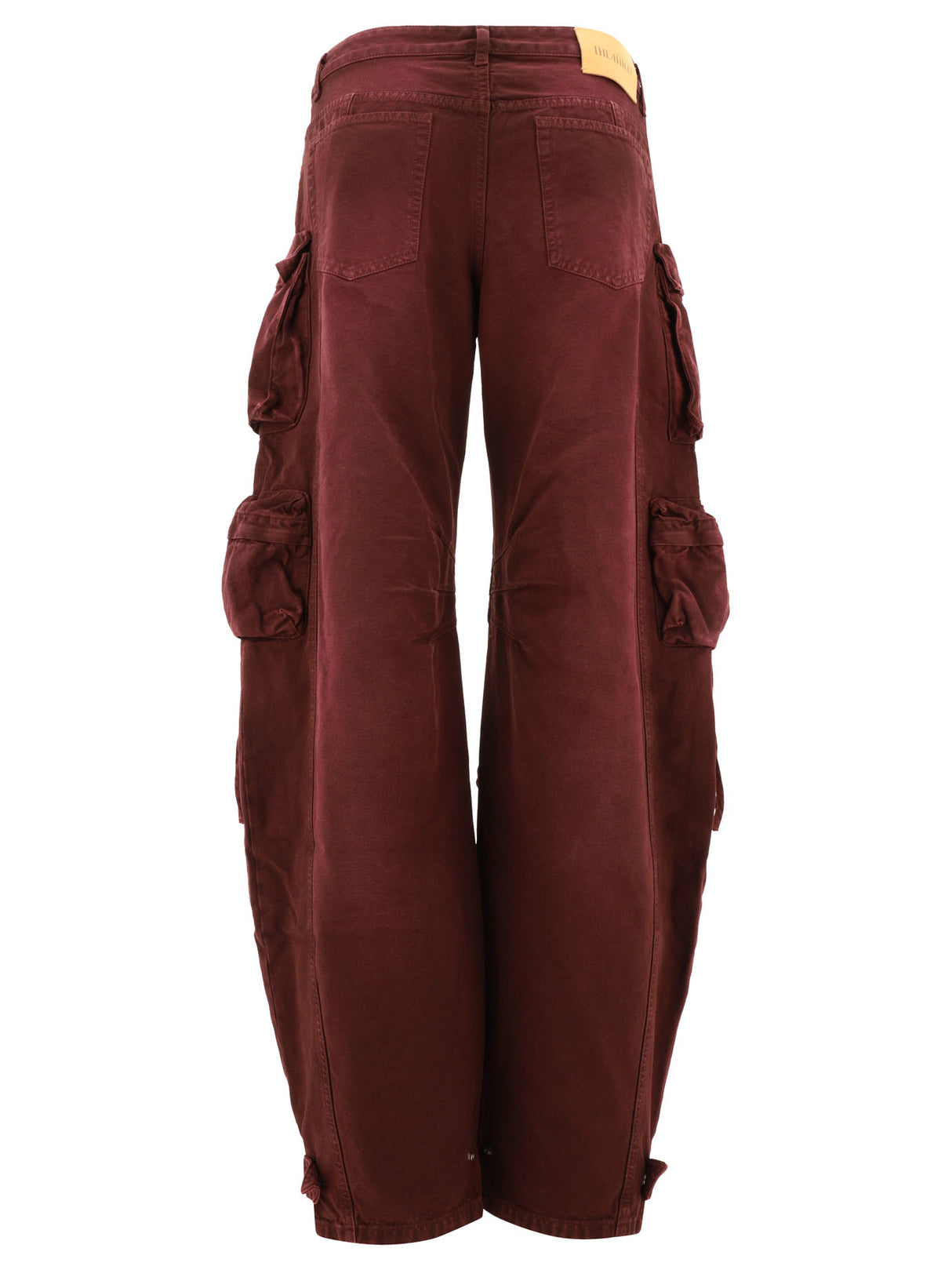 THE ATTICO Bordeaux Cotton Cargo Pants