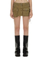 THE ATTICO Chic Mini Skirt in Brown - Regular Fit, Size 27