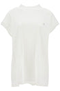 THE ATTICO Lauries Luxe Maxi T-Shirt with Padded Shoulders