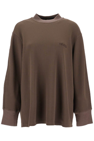 THE ATTICO Cozy Waffle-Knit Long-Sleeve Tee