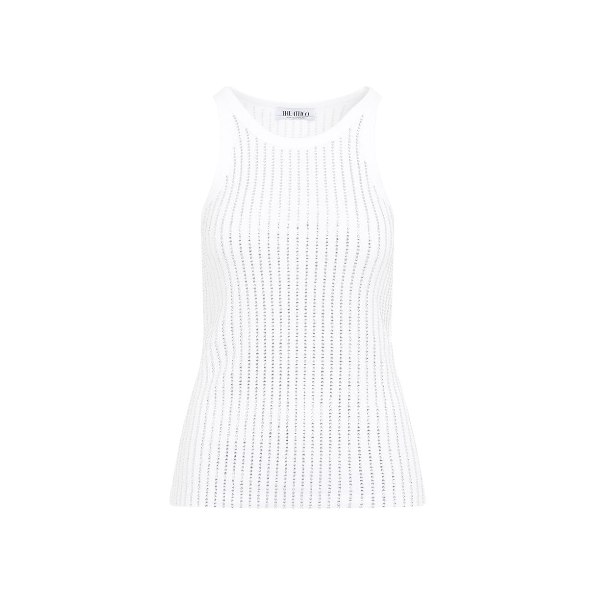 THE ATTICO Elegant Ribbed Cotton Tank Top