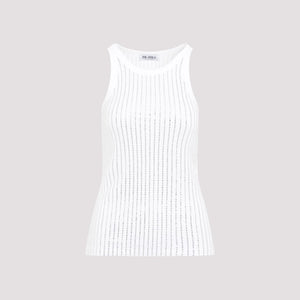 THE ATTICO Elegant Ribbed Cotton Tank Top