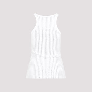 THE ATTICO Elegant Ribbed Cotton Tank Top