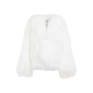 THE ATTICO Mini Luxe Faux Fur Jacket