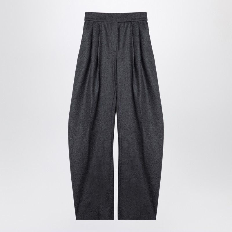 THE ATTICO Chic Wool-Blend Wide Leg Trousers