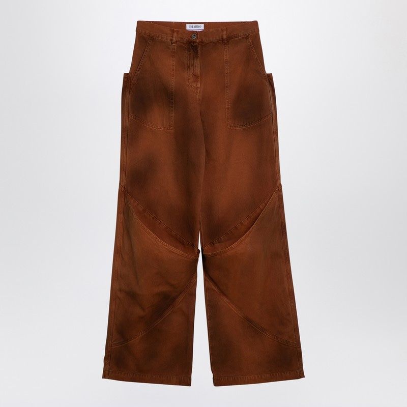 THE ATTICO Chic Brown Shaded Baggy Jeans