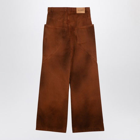 THE ATTICO Chic Brown Shaded Baggy Jeans