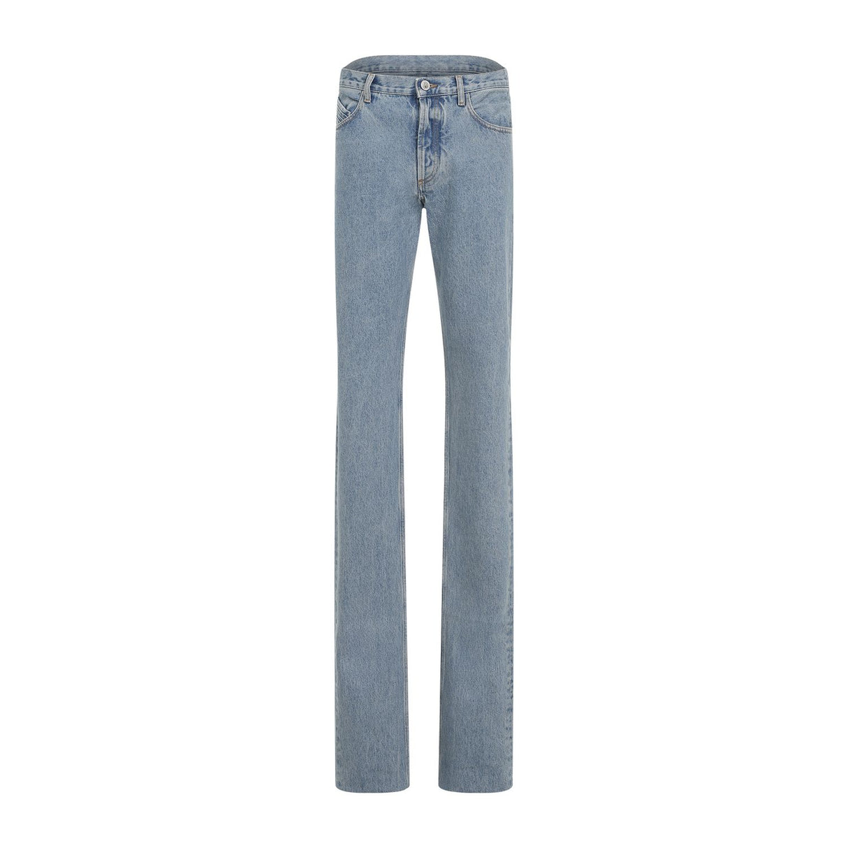 THE ATTICO Stylish Blue Cotton Jeans for Women