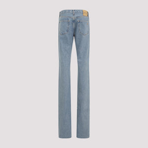 THE ATTICO Stylish Blue Cotton Jeans for Women