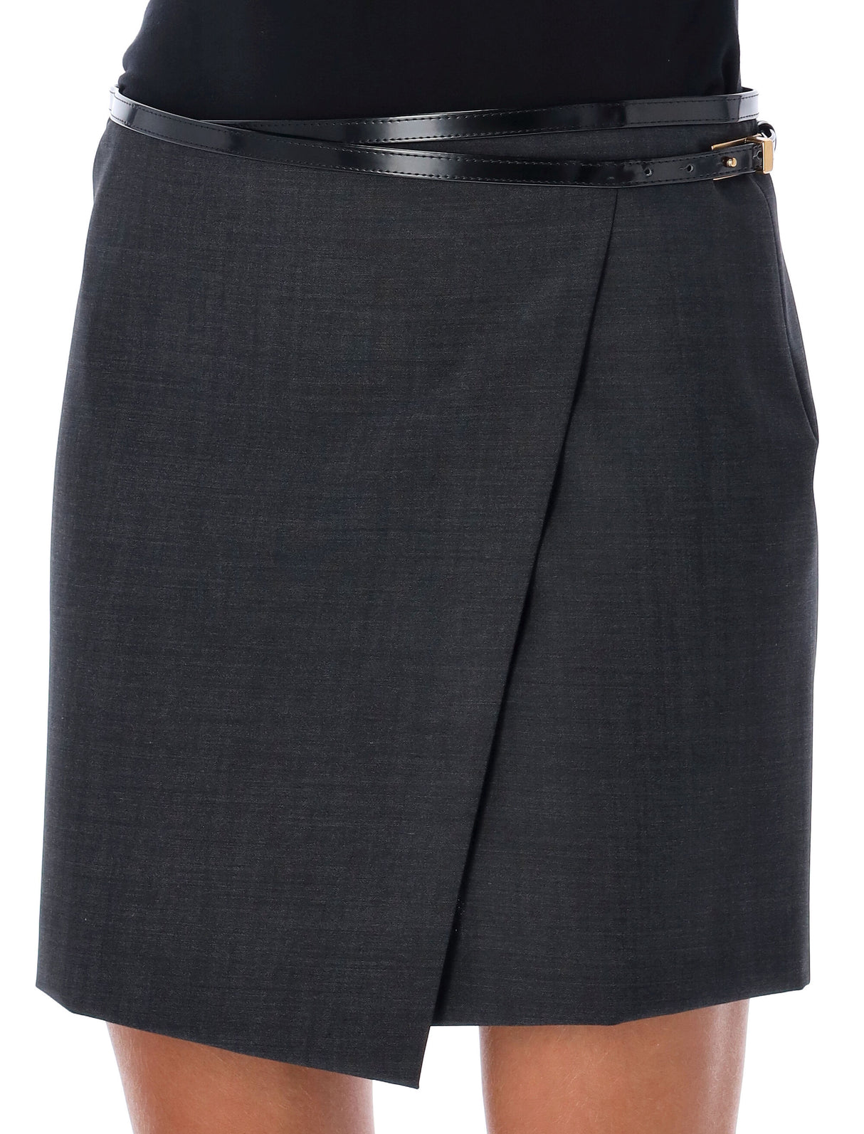 PHILOSOPHY DI LORENZO SERAFINI Belt Detail Slim Fit Mini Skirt - Size 40