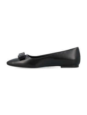 FERRAGAMO Elegant Patent Leather Ballet Flimsies with Iconic Bow