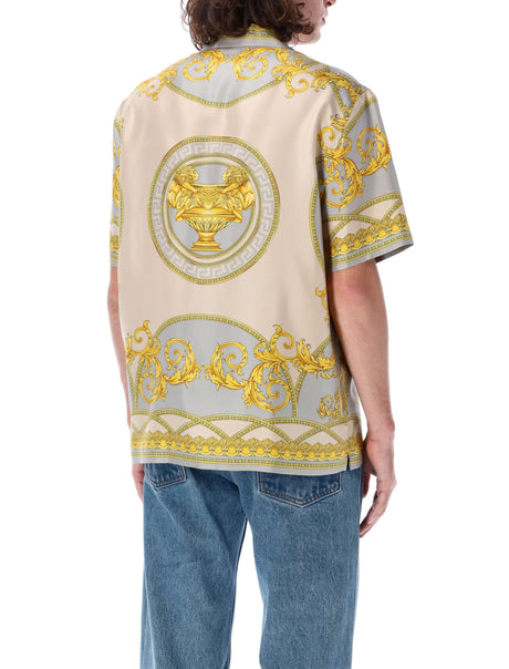 VERSACE Baroque Silk Bowling Shirt