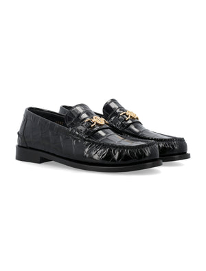 VERSACE Luxury Croc-Embossed Leather Loafers