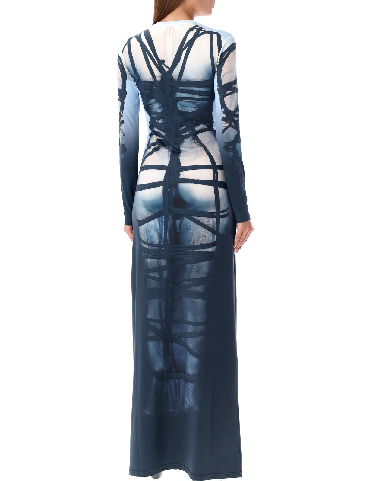 Y/PROJECT Bondage Print Long Dress - Size S