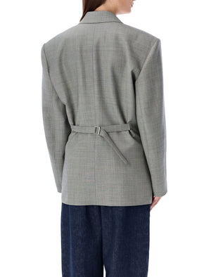 MAGDA BUTRYM Elegant Oversized Grey Blazer