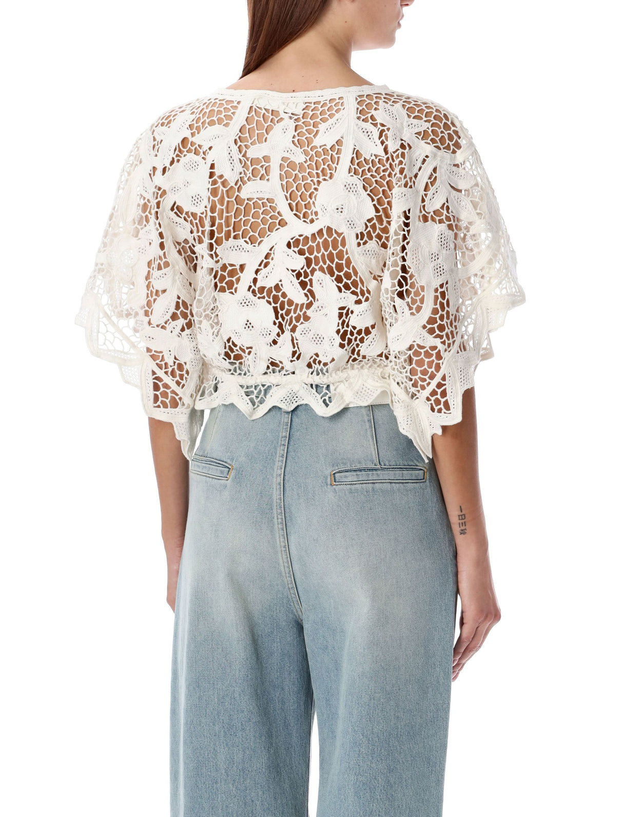 ZIMMERMANN Floral Crochet Scalloped Top