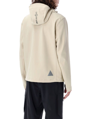 MONCLER GRENOBLE Sandstone Tech Hooded Jacket with RECCO