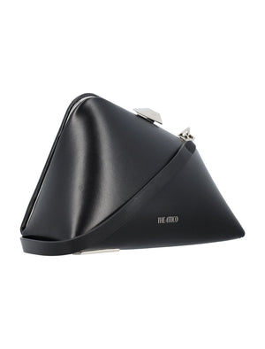 THE ATTICO Midnight Asymmetrical Mini Clutch with Strap - 12x18.5x9 cm