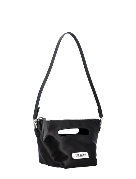 THE ATTICO Elegant Mini Tote with Detachable Strap - Black