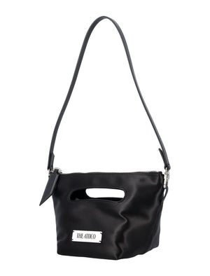 THE ATTICO Elegant Mini Tote with Detachable Strap - Black