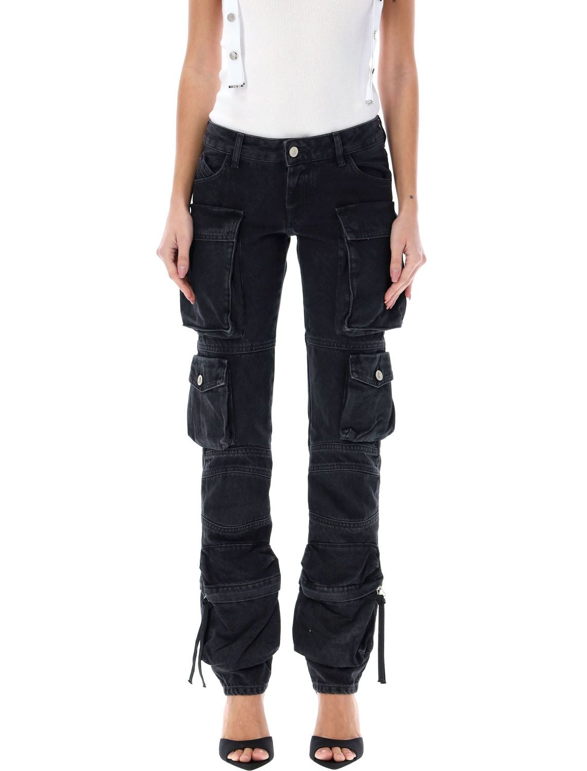 THE ATTICO Essie Low-Rise Skinny Cargo Jeans