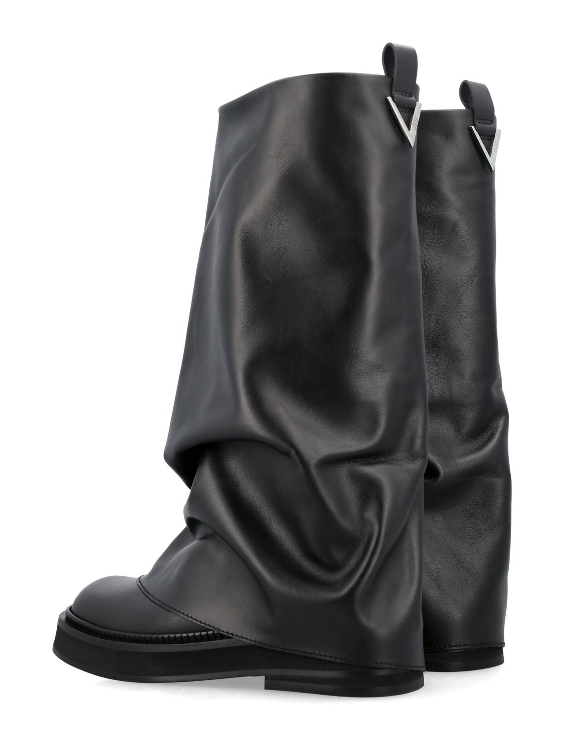 THE ATTICO Chic Combat Robin Leather Boots