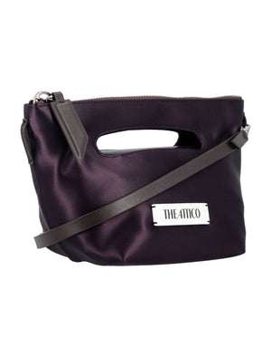 THE ATTICO Elegant Mini Tote with Detachable Strap - Dark Brown