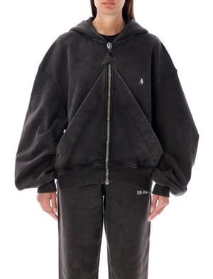 THE ATTICO Oversized Zip-Up Hoodie with Balloon Sleeves