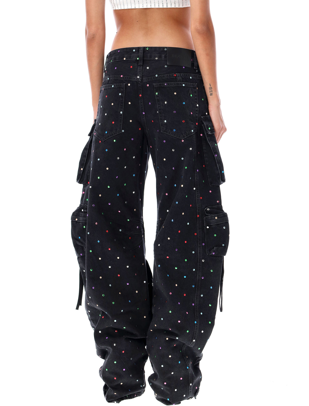 THE ATTICO Multicolor Studded Cargo Pants