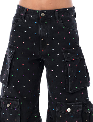 THE ATTICO Multicolor Studded Cargo Pants