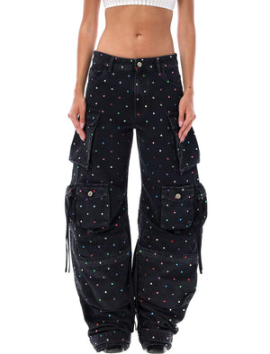 THE ATTICO Multicolor Studded Cargo Pants