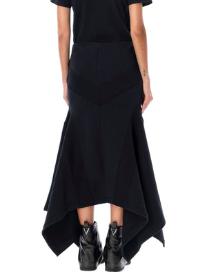 THE ATTICO Chic Geometric Panel Mid-Length Skirt