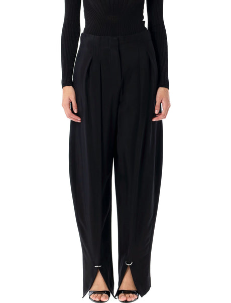 MUGLER High-Waisted Loose Tailored Trousers - Size 36