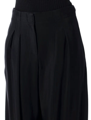 MUGLER High-Waisted Loose Tailored Trousers - Size 36