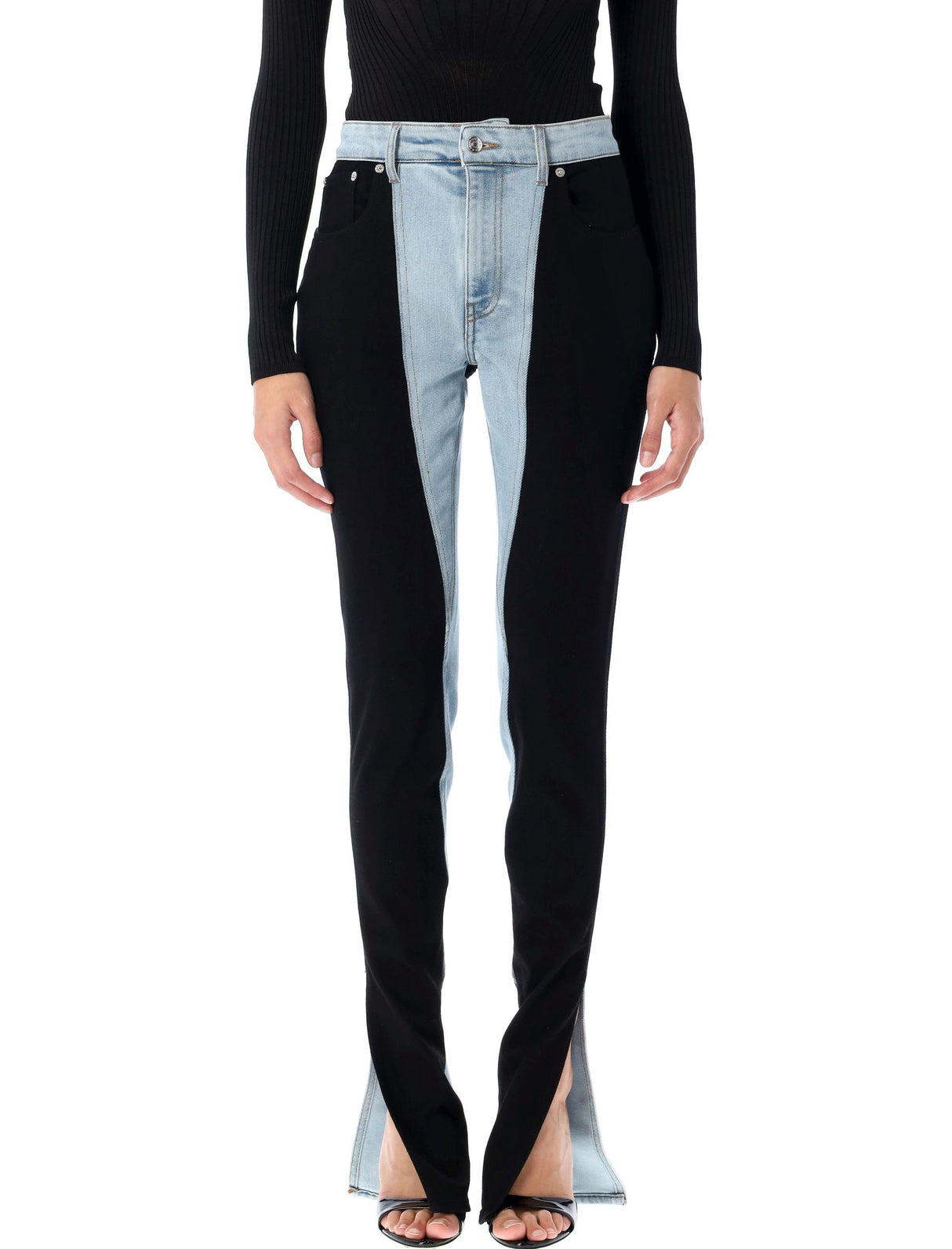 MUGLER Bi-Color Skinny Jeans - Size 26