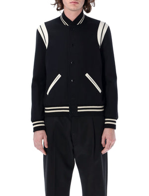 SAINT LAURENT Men's Wool Teddy Jacket - Size 48