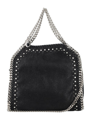 STELLA MCCARTNEY Mini Falabella Studded Tote with Silver Chain Detail – 27x26.5x8cm