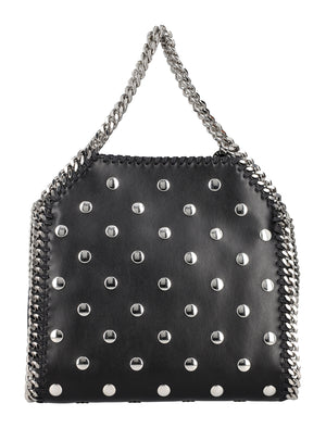 STELLA MCCARTNEY Chic Mini Tote with Silver Studs and Chain Detail