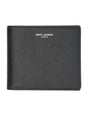 SAINT LAURENT Luxury Mini Leather Wallet with Coin Pocket - 3.7" x 4.5" x 0.6"