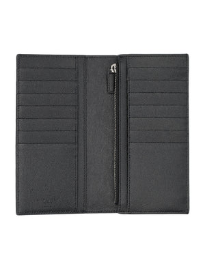 SAINT LAURENT Elegant Continental Leather Wallet - Mini Size