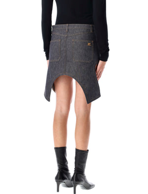 COURREGÈS Reversed Mini Denim Skirt - Size 26