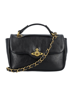 VIVIENNE WESTWOOD Elegant Mini Chain Shoulder Handbag with Iconic Emblem - 14x21x6 cm