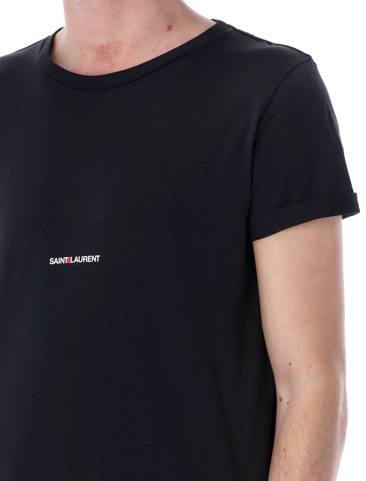 SAINT LAURENT Refined Cotton Logo Tee