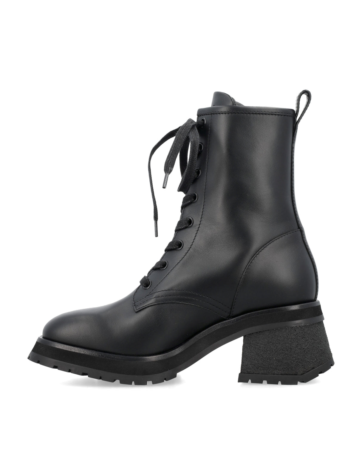 MONCLER Elegant Leather Ankle Boots with Pocket Detail