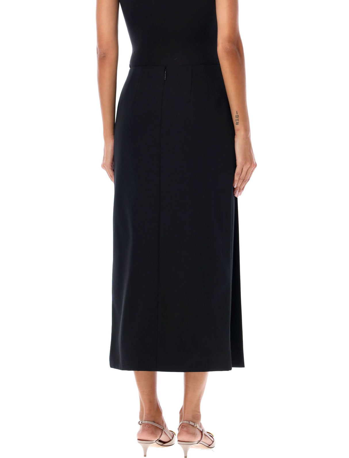 VALENTINO GARAVANI Chic High-Waisted Midi Skirt with Side Splits